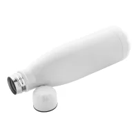 recyklovaná láhev z nerez oceli bílá s potiskem loga - foto 2