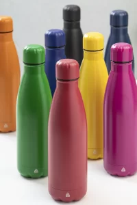 recyklovaná láhev z nerez oceli červená s potiskem loga - foto 7