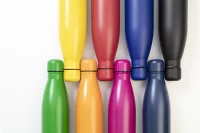 recyklovaná láhev z nerez oceli růžová s potiskem loga - foto 8