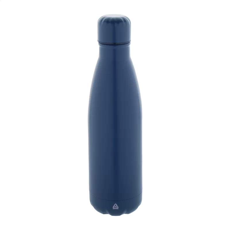 recyklovaná láhev z nerez oceli tmavě modrá s potiskem loga