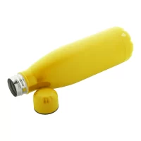 recyklovaná láhev z nerez oceli žlutá s potiskem loga - foto 2