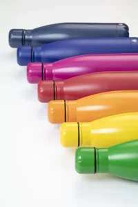 recyklovaná láhev z nerez oceli žlutá s potiskem loga - foto 6