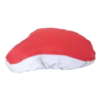 reflexní RPET potah sedla na kolo červená s potiskem loga - foto 3