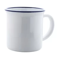 retro hrnek pro sublimaci modrá s potiskem loga - foto 2