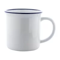 retro hrnek pro sublimaci modrá s potiskem loga - foto 3