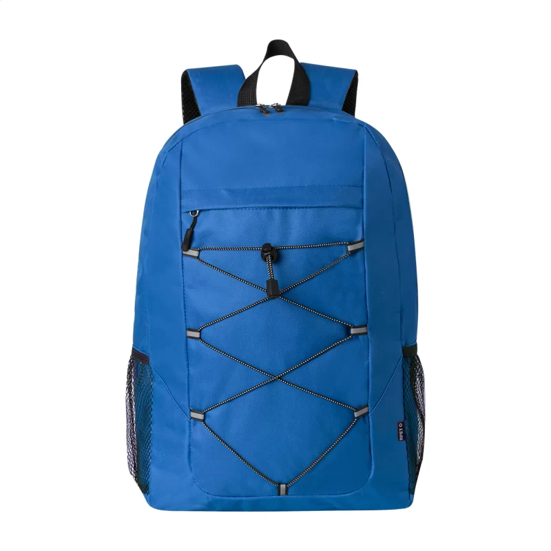 RPET batoh modrá s potiskem loga