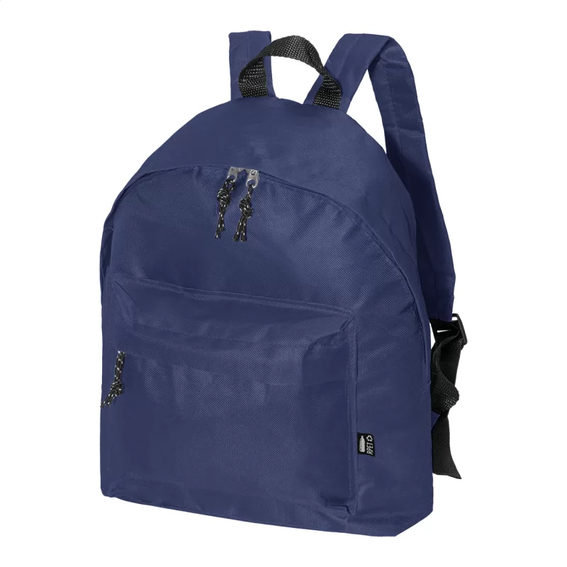 RPET batoh tmavě modrá s potiskem loga