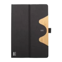 RPET blok s bezdrátovou nabíječkou černá s potiskem loga - foto 5