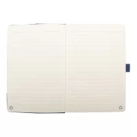 RPET blok s bezdrátovou nabíječkou tmavě modrá s potiskem loga - foto 3