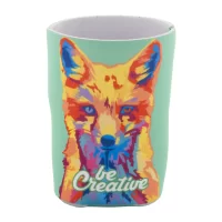 RPET chladící obal na plechovku bílá s potiskem loga