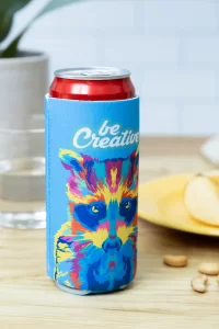  RPET chladící obal na plechovku bílá s potiskem loga - foto 8