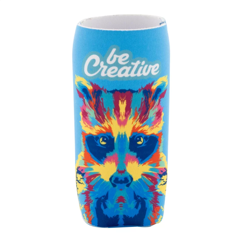  RPET chladící obal na plechovku bílá s potiskem loga