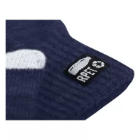 RPET dotykové rukavice tmavě modrá s potiskem loga - foto 2