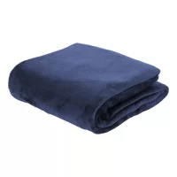 RPET flanelová deka tmavě modrá s potiskem loga - foto 2
