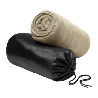 RPET fleecová deka béžová s potiskem loga - foto 4