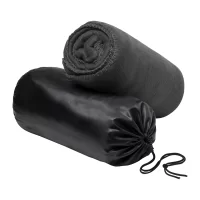 RPET fleecová deka černá s potiskem loga - foto 2