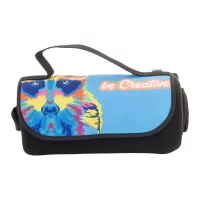 RPET fleecová deka na zakázku černá s potiskem loga - foto 4