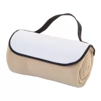 RPET fleecová deka na zakázku přírodní s potiskem loga - foto 2