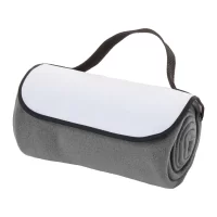 RPET fleecová deka na zakázku šedá s potiskem loga - foto 2