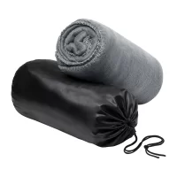 RPET fleecová deka popelavě šedý s potiskem loga - foto 2