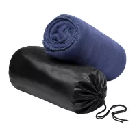 RPET fleecová deka tmavě modrá s potiskem loga - foto 2