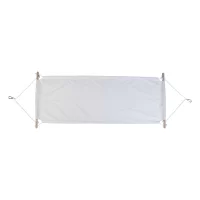 RPET houpací síť na zakázku bílá s potiskem loga - foto 2