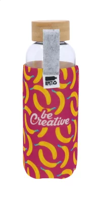 RPET láhev bílá s potiskem loga