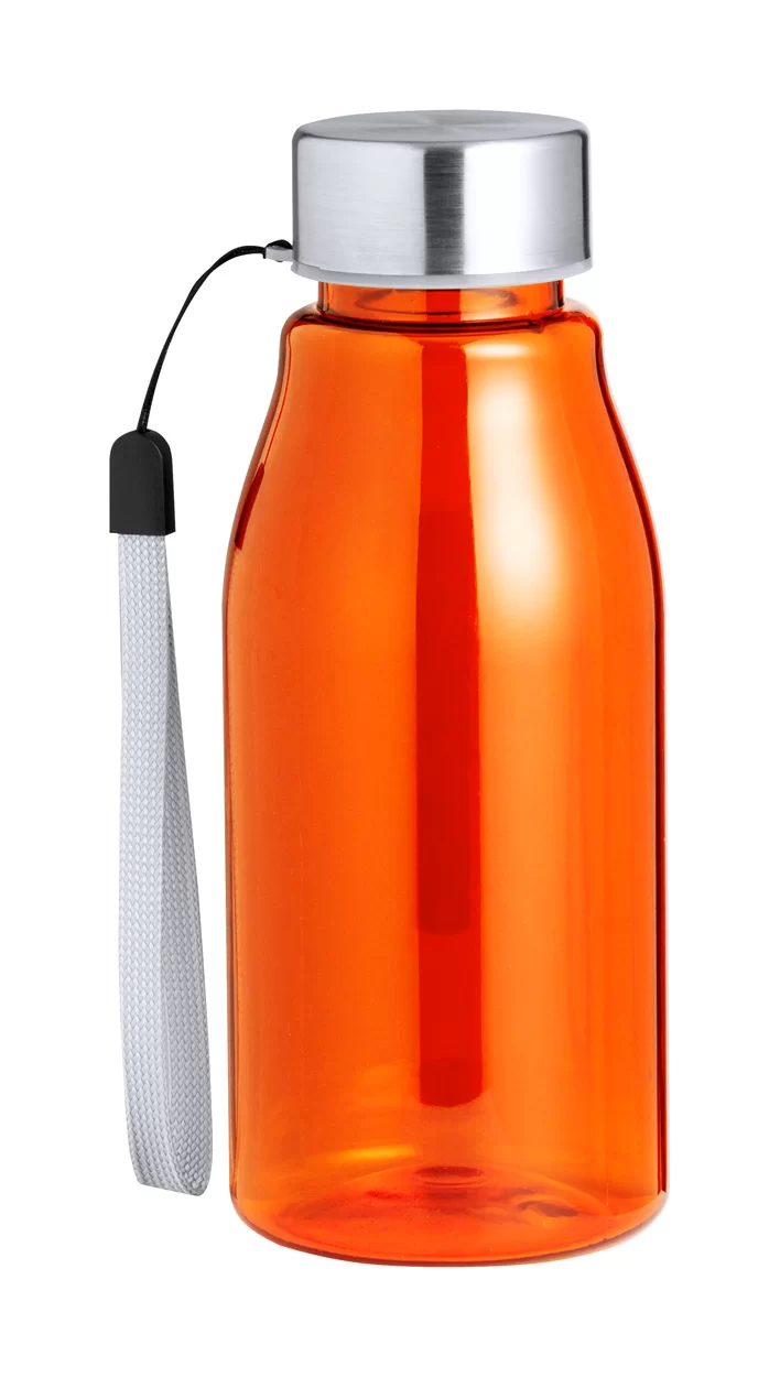 RPET láhev oranžová s potiskem loga