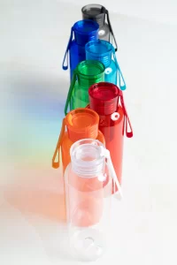 RPET láhev světle modrá s potiskem loga - foto 6