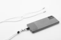 RPET lanyard na mobil bílá s potiskem loga - foto 3