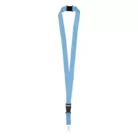 RPET lanyard světle modrá s potiskem loga - foto 2