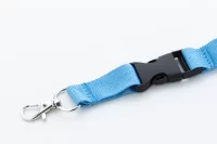 RPET lanyard světle modrá s potiskem loga - foto 3