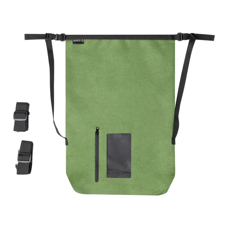 RPET lodní vak zelená s potiskem loga