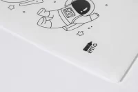 RPET nákupní taška na vybarvení bílá s potiskem loga - foto 2