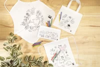 RPET nákupní taška na vybarvení bílá s potiskem loga - foto 3