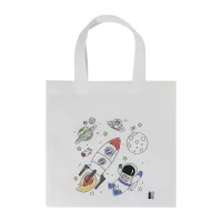 RPET nákupní taška na vybarvení bílá s potiskem loga - foto 5