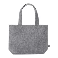 RPET nákupní taška šedá s potiskem loga - foto 2