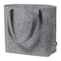 RPET nákupní taška šedá s potiskem loga - foto 3