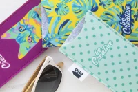 RPET obal na sluneční brýle na zakázku bílá s potiskem loga - foto 9