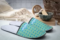 RPET pantofle na zakázku bílá s potiskem loga - foto 5