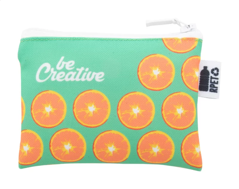 RPET peněženka na zakázku bílá s potiskem loga