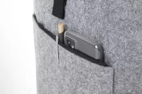 RPET plstěný batoh šedá s potiskem loga - foto 6