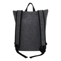 RPET plstěný batoh tmavě šedá s potiskem loga - foto 3