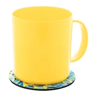 RPET plstěný podtácek, kruh bílá s potiskem loga - foto 4