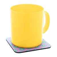 RPET plstěný podtácek, kruh bílá s potiskem loga - foto 4