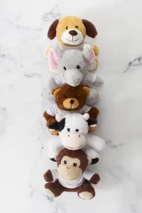 RPET plyšový pes hnědá s potiskem loga - foto 5