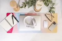 RPET podložka na stůl vhodná pro sublimaci bílá s potiskem loga - foto 2