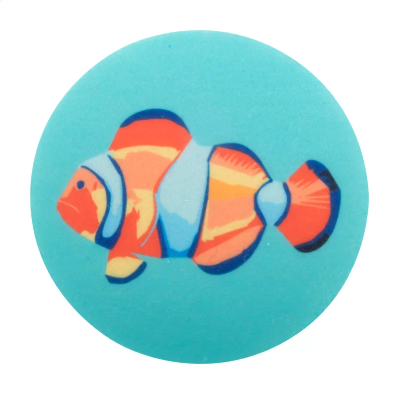 RPET podtácek z filcu, kruh bílá s potiskem loga