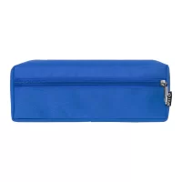 RPET pouzdro na pera modrá s potiskem loga