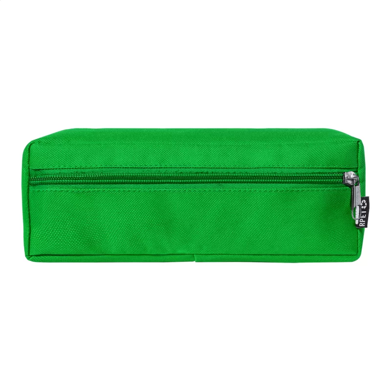 RPET pouzdro na pera zelená s potiskem loga